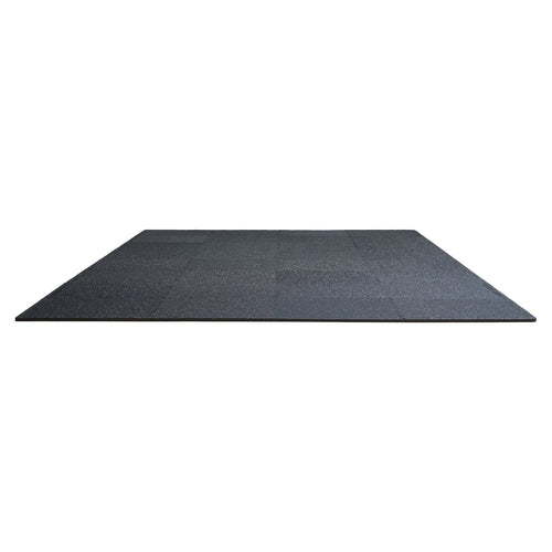0.56 Inch Thick Gym Floor Mats, 6 Tiles Rubber Top with EVA Foam